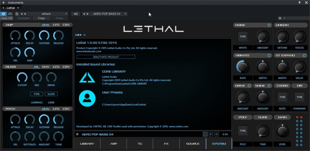 Lethal Audio – Lethal 1.0.20 + EXPANSIONS