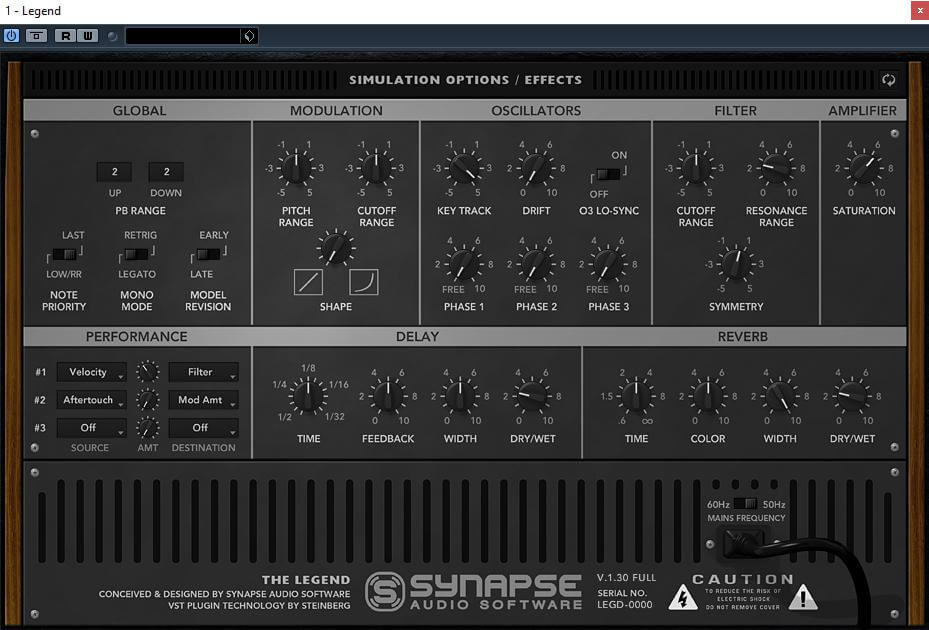 Synapse Audio The Legend 1.3.0.5, 1.3.0