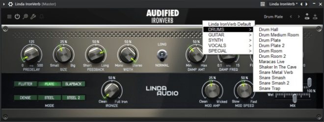 Audified – Linda Ironverb v1.0.1 – TCD (VST3, AAX) [WiN x64]